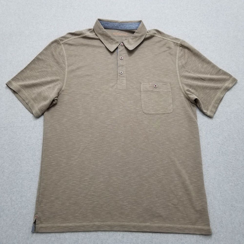 Weatherproof Shirt Mens XL Brown Casual Pocket Short Sleeve‎